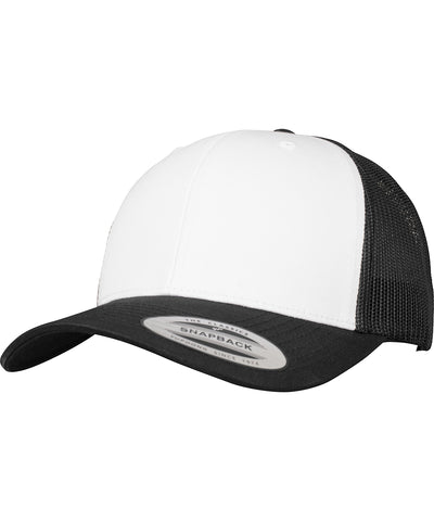 Retro trucker coloured front (6606CF) | black/white/black