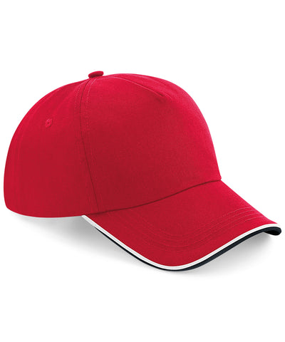 Authentic 5-panel cap - piped peak | Classic Red/Black/White