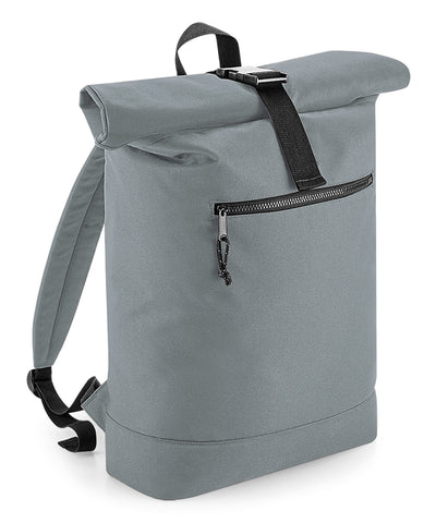 Recycled rolled-top backpack | Pure Grey