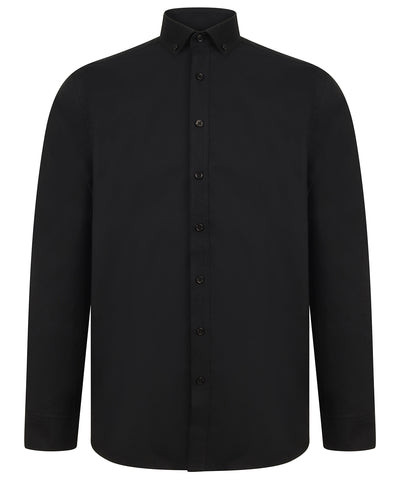 Modern long sleeve Oxford shirt | Black