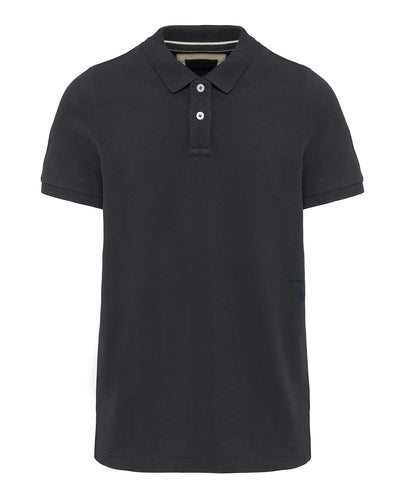 Mens vintage short sleeve polo shirt | Vintage Charcoal