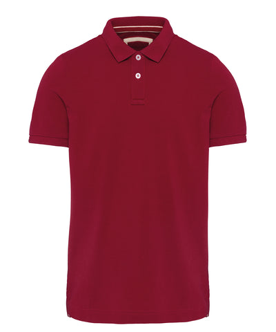Mens vintage short sleeve polo shirt | Vintage Dark Red