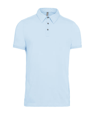 Jersey knit polo shirt | Sky Blue