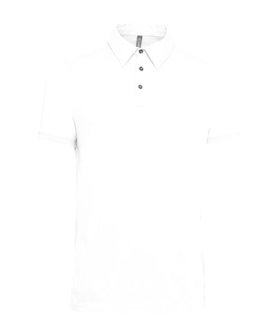 Jersey knit polo shirt | white
