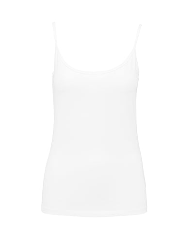Ladies strappy tank top | white