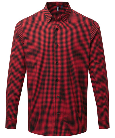 Maxton check long sleeve shirt | black/red