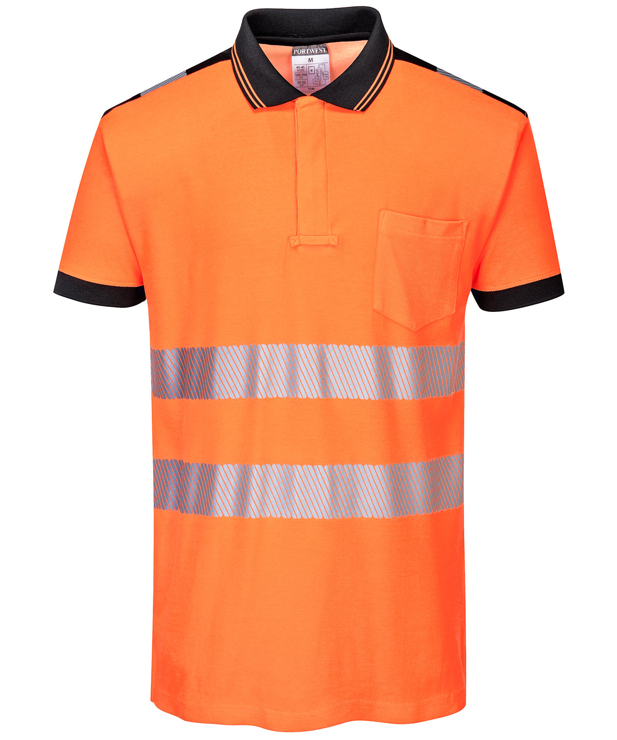 PW3 Hi-vis polo shirt (T180) | orange/black