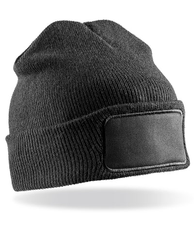 Double-knit printers beanie | black