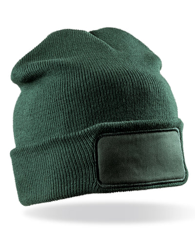 Double-knit printers beanie | bottle green