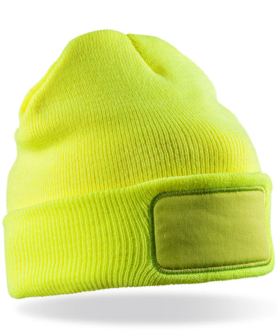 Double-knit Thinsulate printers beanie | fluorescent yellow