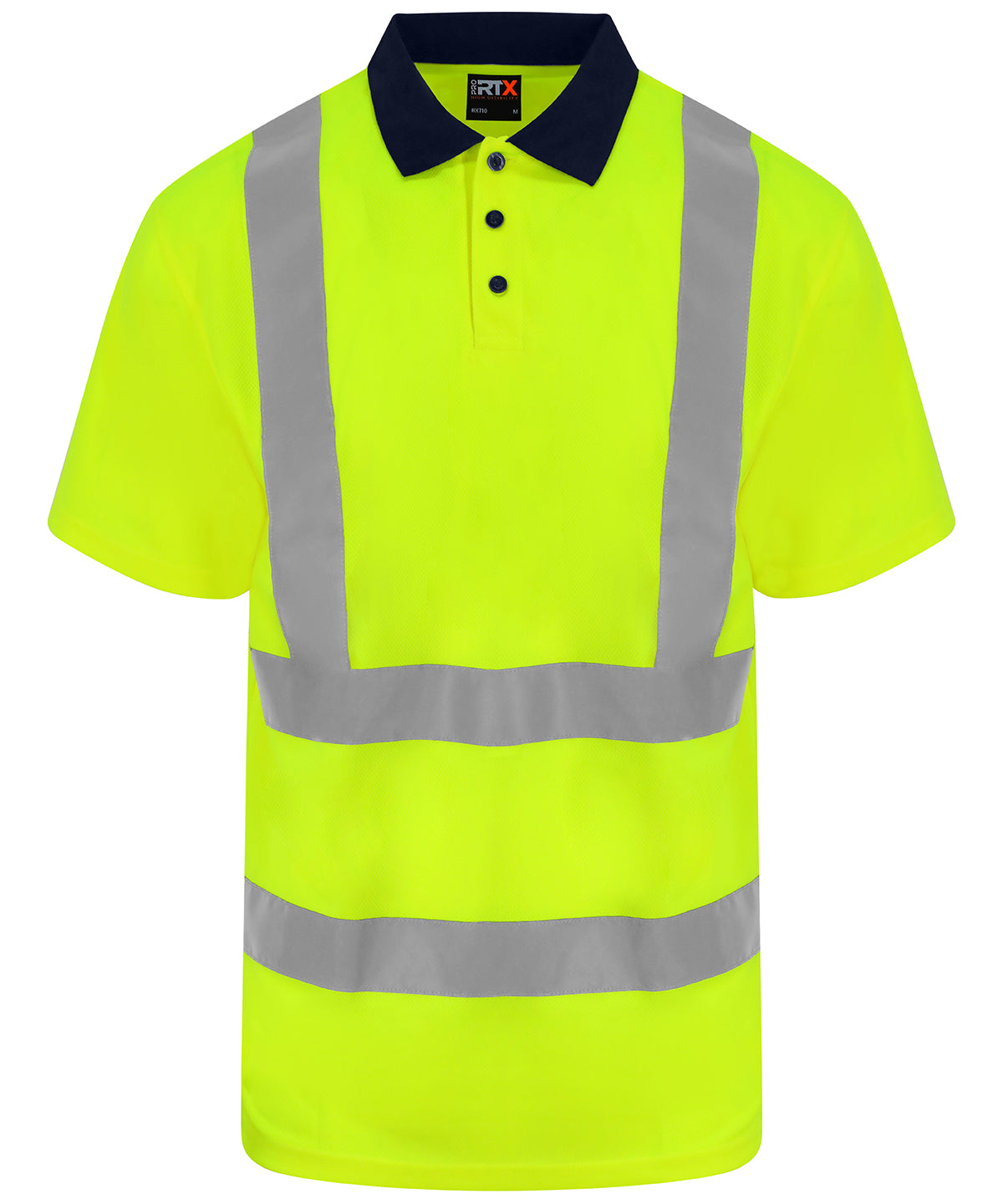 High visibility polo | hv yellow/navy