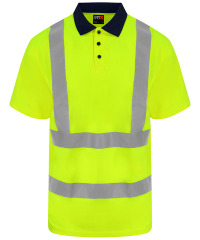 High visibility polo | hv yellow/navy