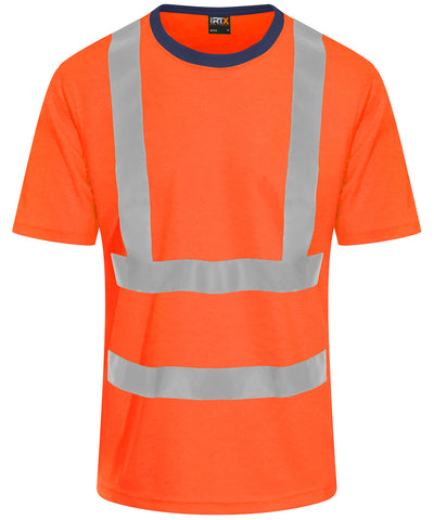 High visibility t-shirt | hv orange/navy