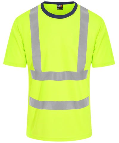 High visibility t-shirt | hv yellow/navy