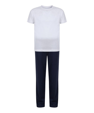 Kids long pyjamas | white/navy