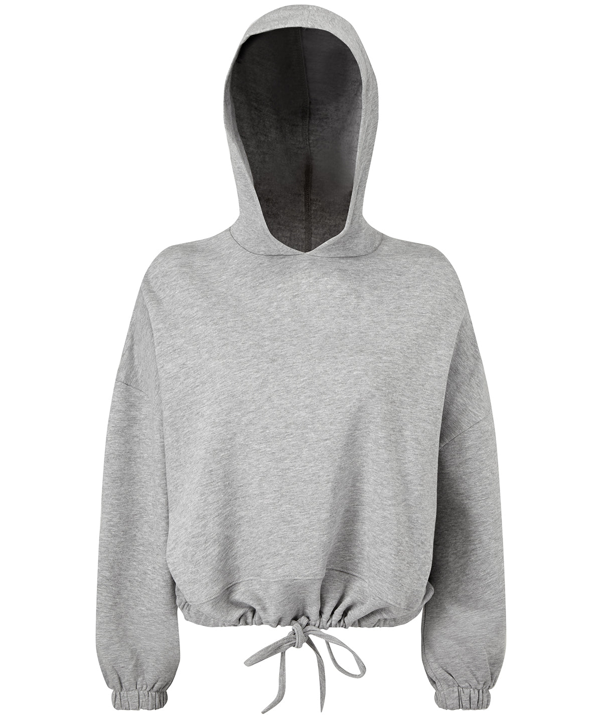 Womens TriDri® cropped oversize hoodie | heather grey