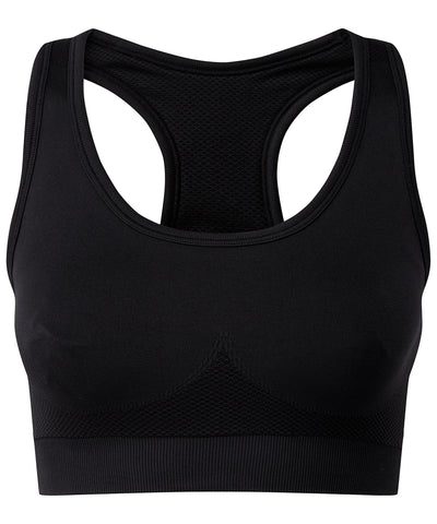 TriDri® seamless 3D fit multi-sport sculpt solid colour bra | black