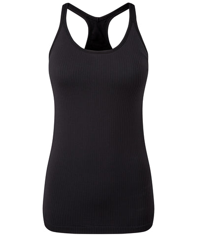 Womens TriDri® seamless 3D fit multi-sport sculpt vest with secret support | black