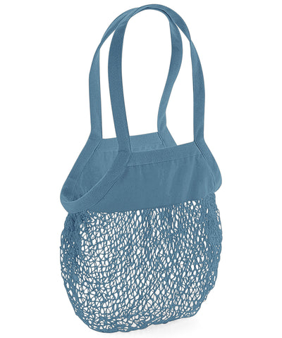 Organic cotton mesh grocery bag | airforce blue