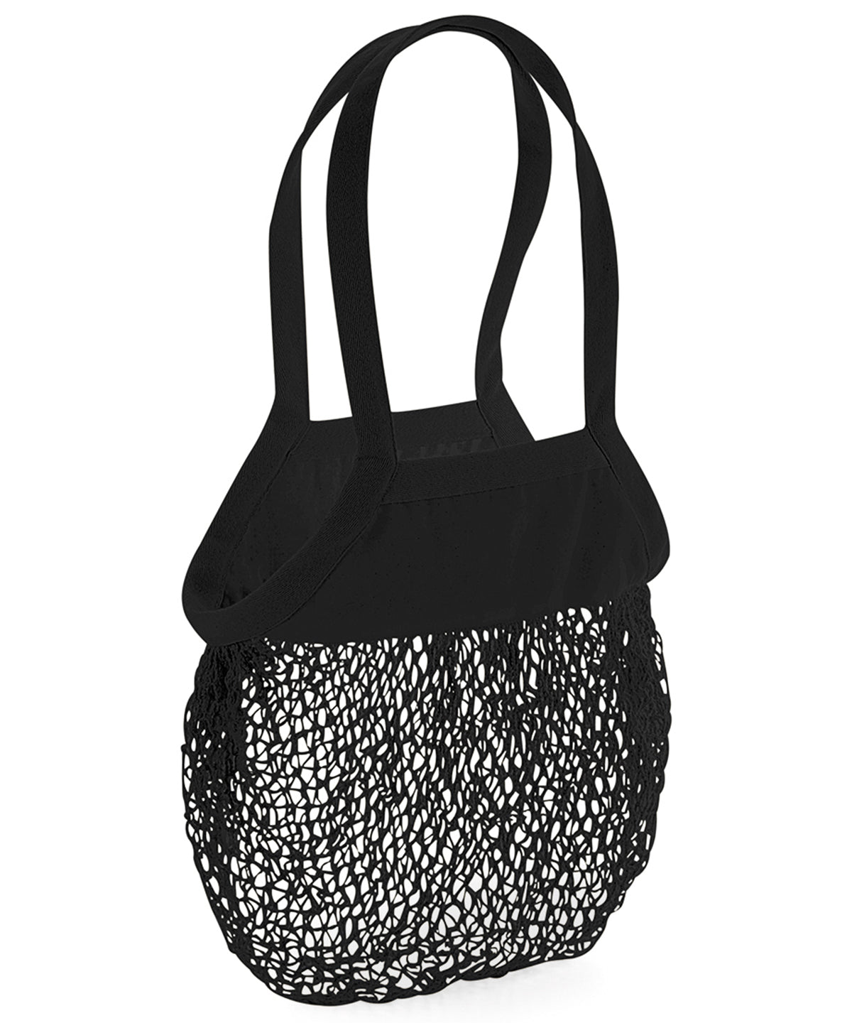Organic cotton mesh grocery bag | black