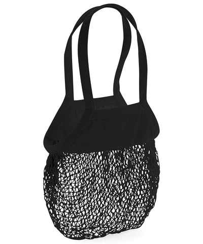 Organic cotton mesh grocery bag | black