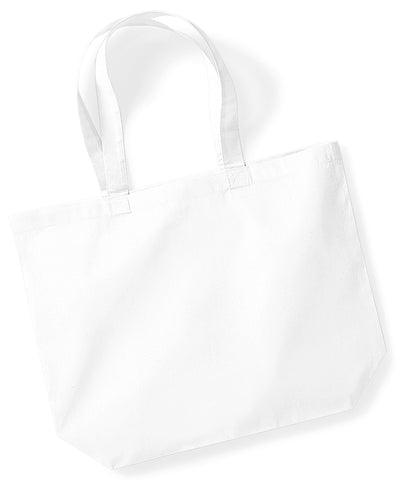 Organic premium cotton maxi tote | white