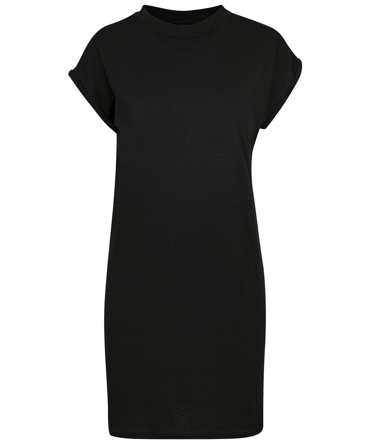 Womens turtle extended shoulder dress | black
