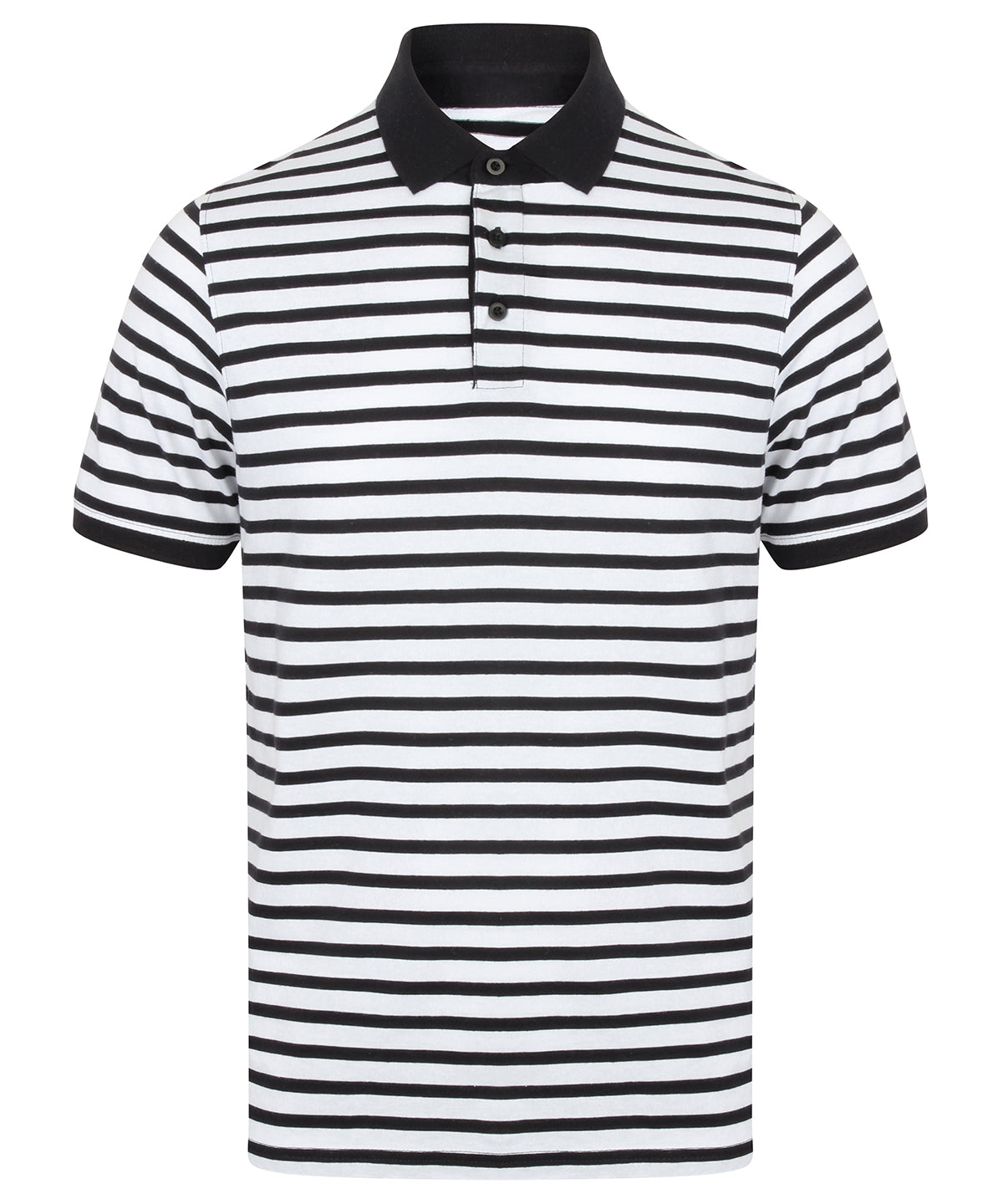 Striped Jersey polo shirt | white/navy