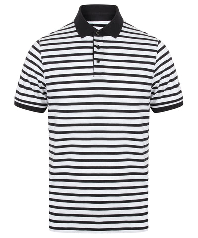 Striped Jersey polo shirt | white/navy