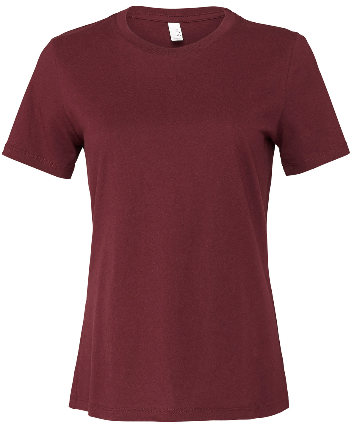 Womens relaxed Jersey short sleeve tee | maroon