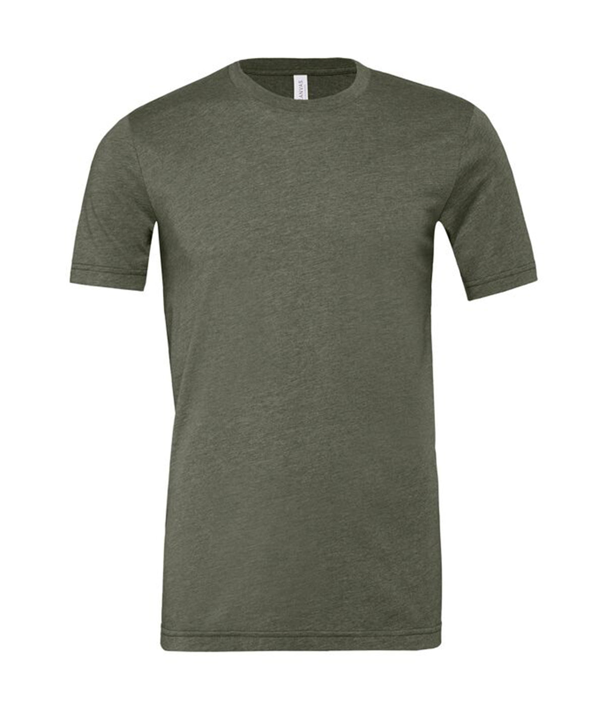 Unisex heather CVC short sleeve t-shirt | heather military green