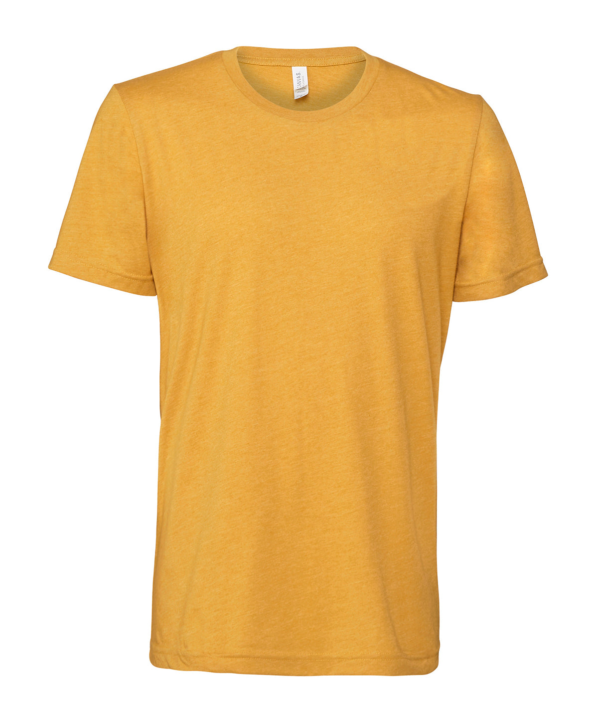 Unisex heather CVC short sleeve t-shirt | heather mustard