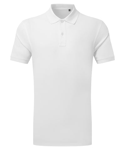 Cationic recycled polyester polo | white