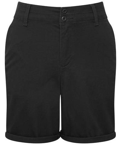 Womens lightweight chino shorts | black