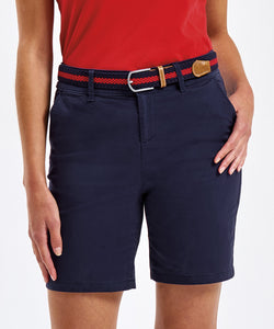 Womens lightweight chino shorts | black