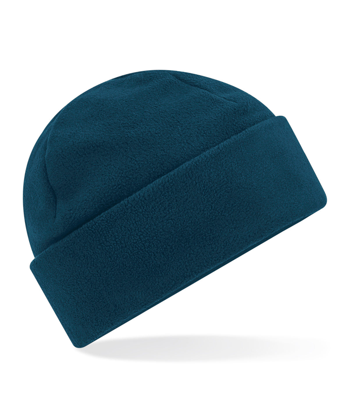 Recycled fleece cuffed beanie | petrol