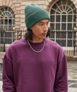 Oversized cuffed beanie | black