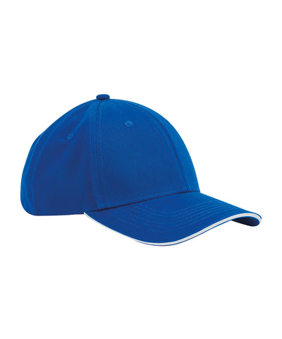EarthAware® classic organic cotton 6-panel cap  sandwich peak | bright royal/white