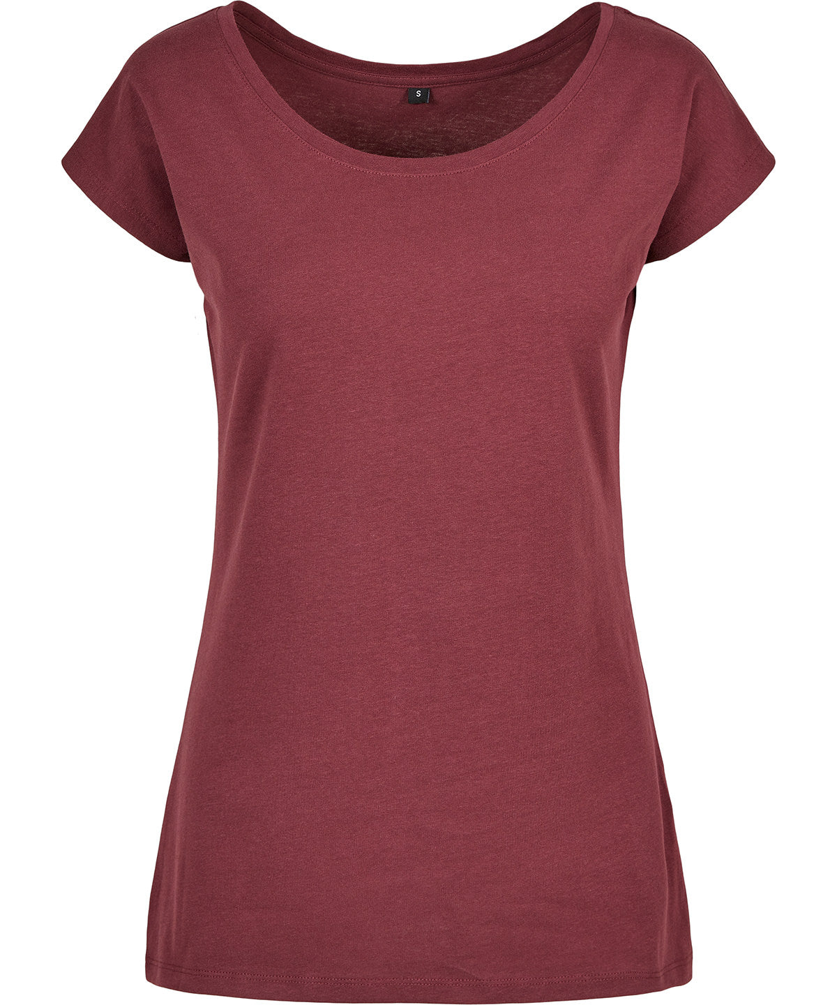 Womens wide neck tee | cherry