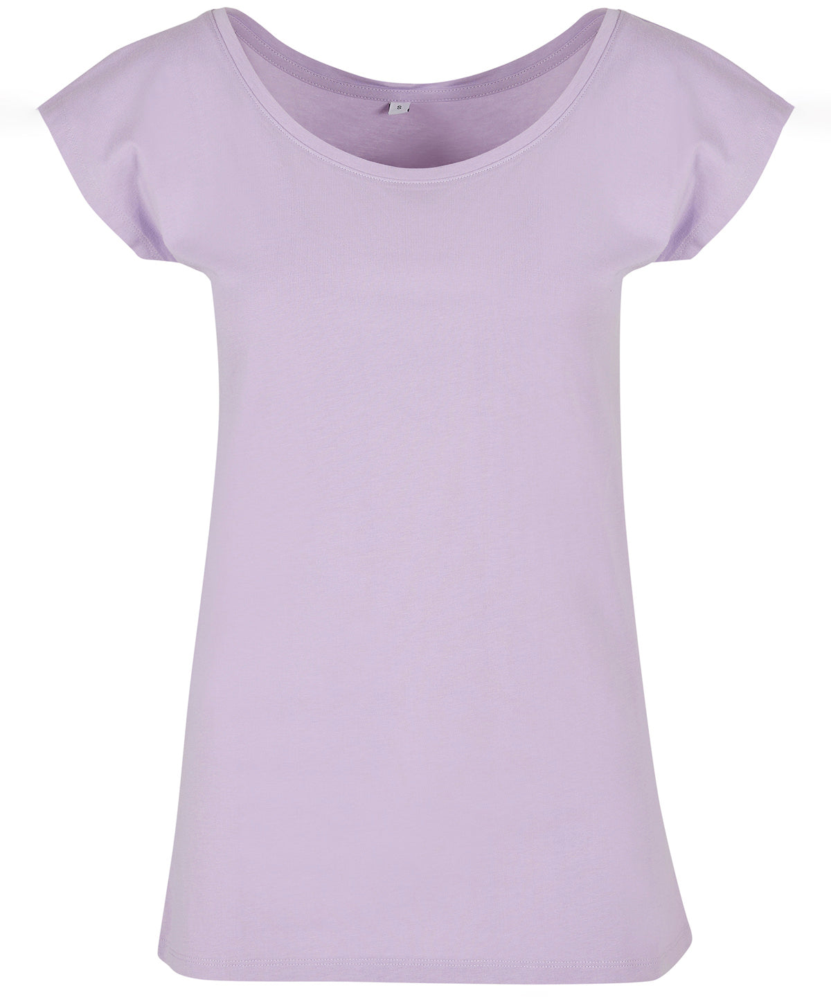 Womens wide neck tee | lilac