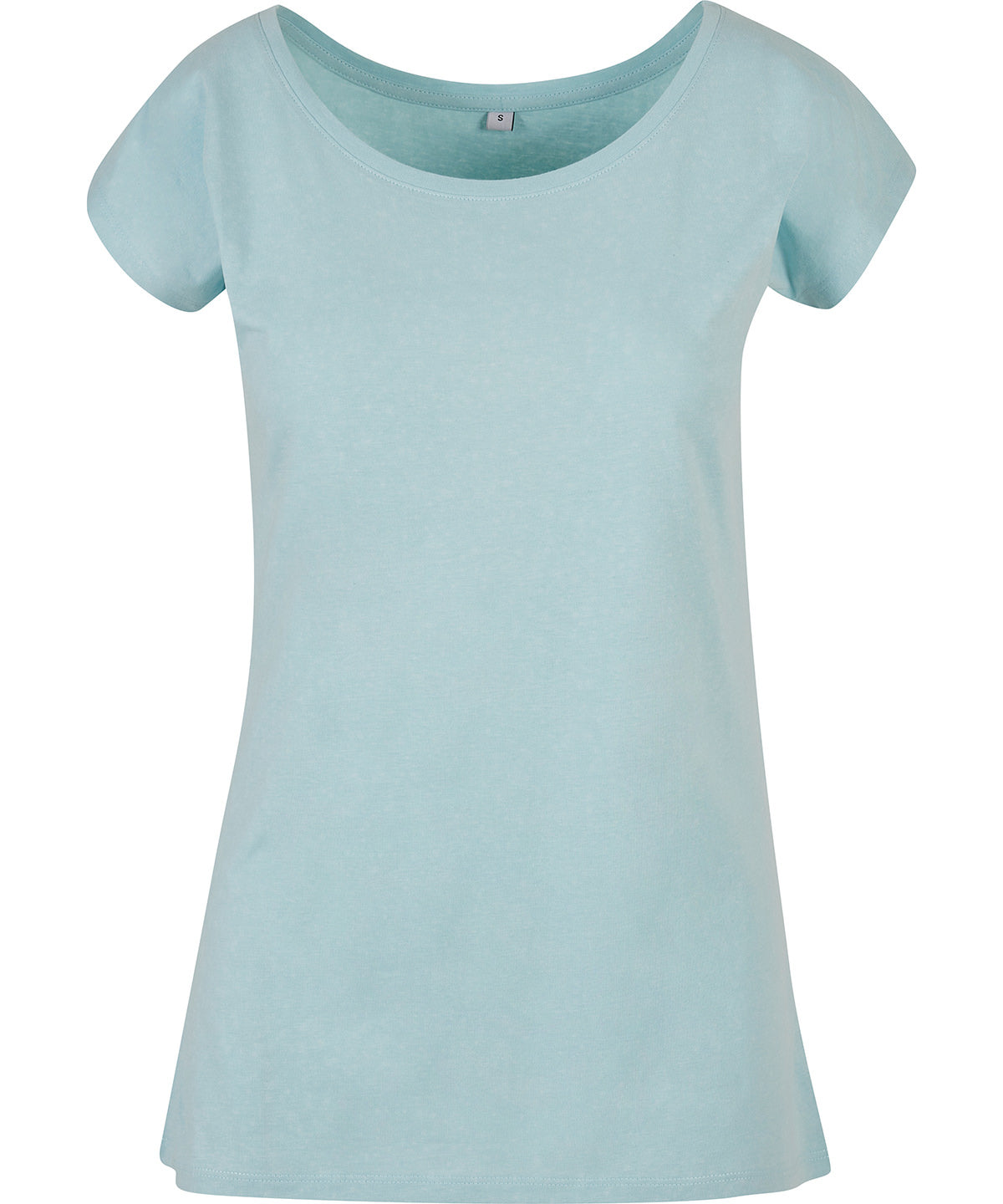 Womens wide neck tee | ocean blue