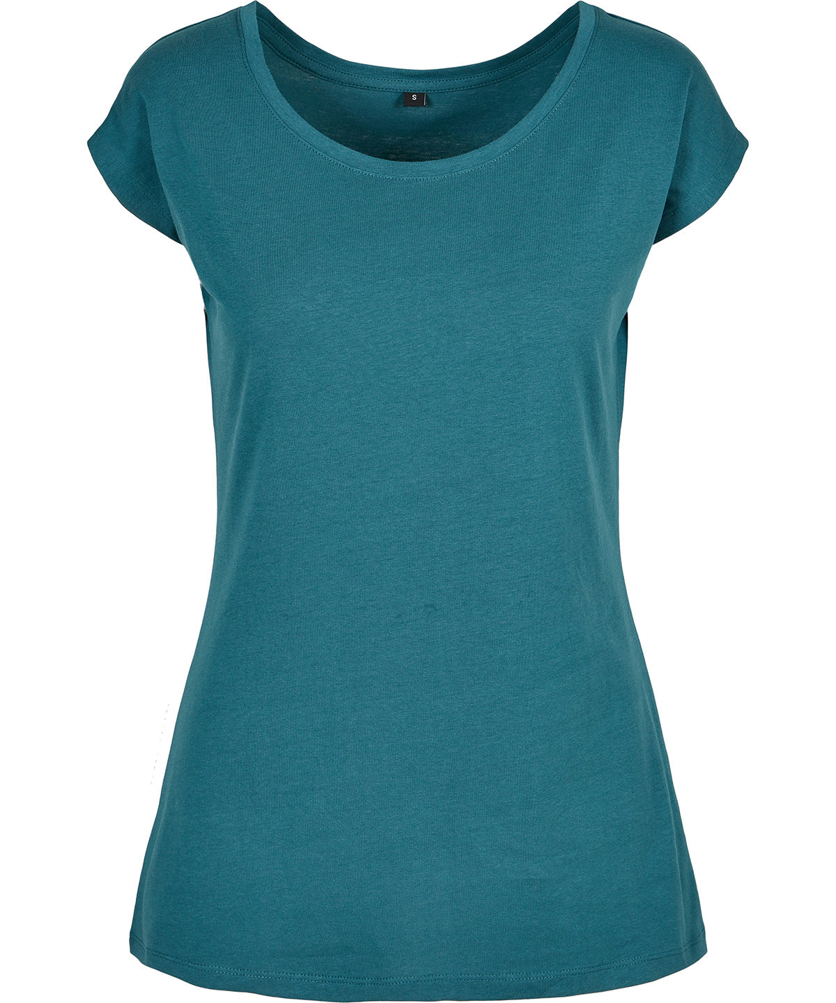 Womens wide neck tee | teal