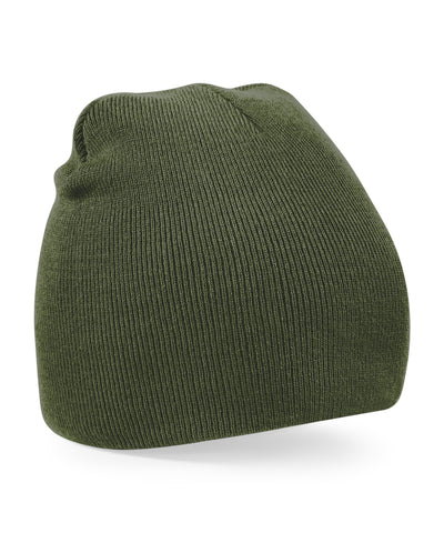 Two-tone pull-on beanie | olive green