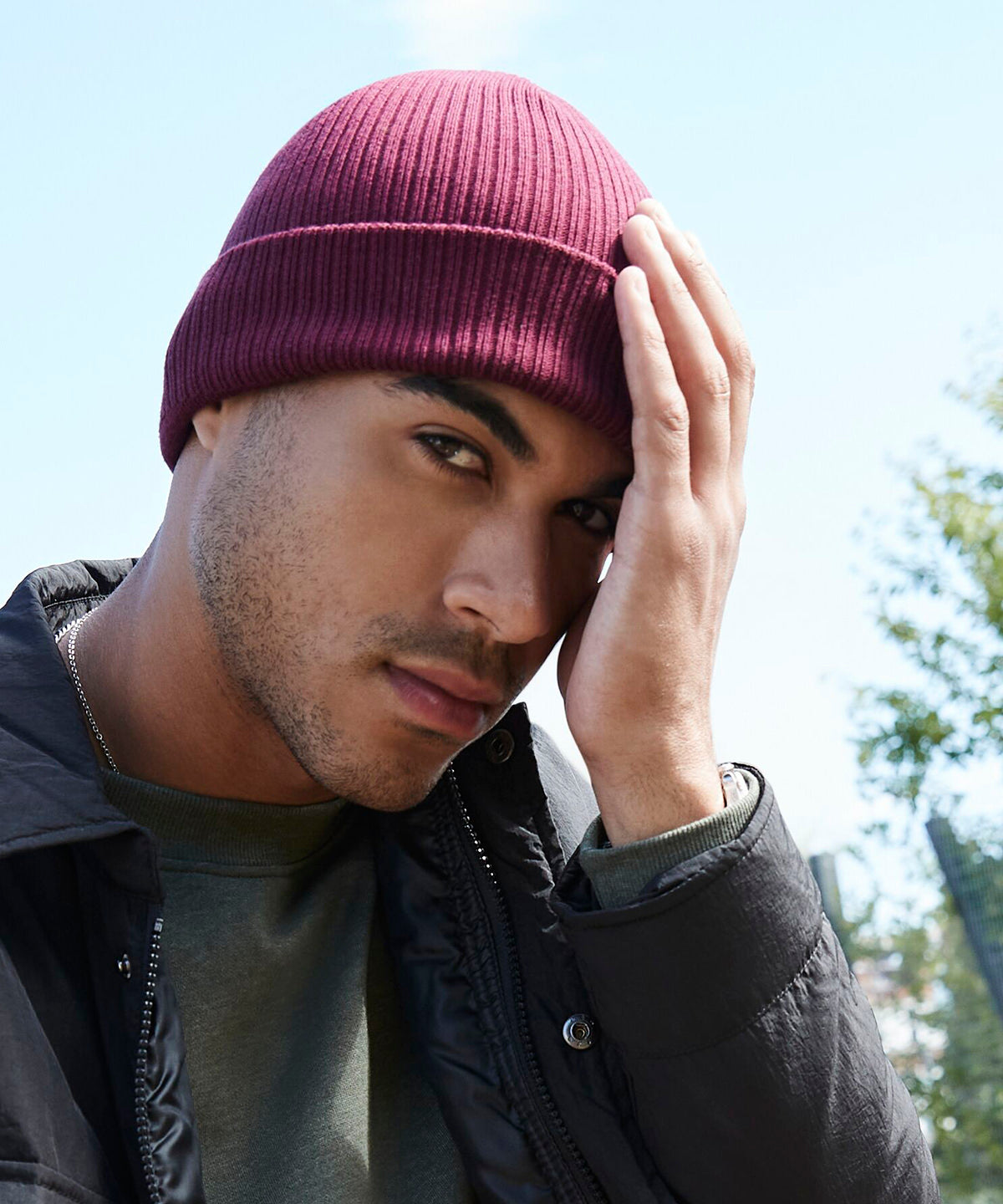 Organic cotton beanie | burgundy