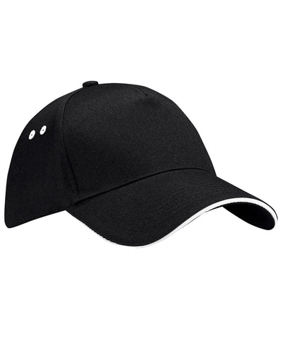 Ultimate 5-panel cap - sandwich peak | black/white