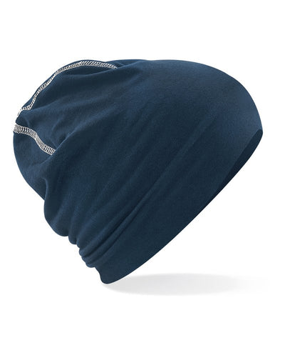 Hemsedal cotton beanie | french navy/white