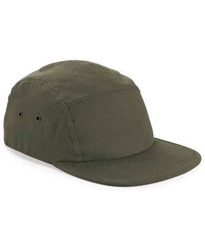 Canvas 5-panel camper cap | olive green