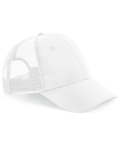 Recycled urbanwear 6-panel snapback trucker | white