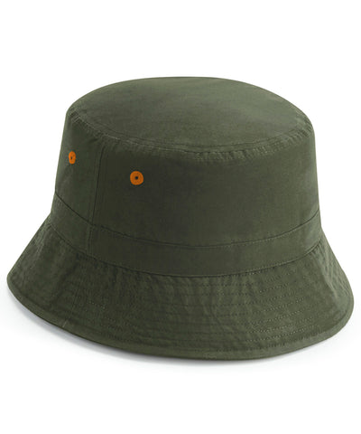Recycled polyester bucket hat | olive green