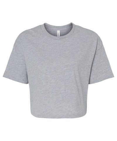 Womens Jersey crop tee | athletic heather